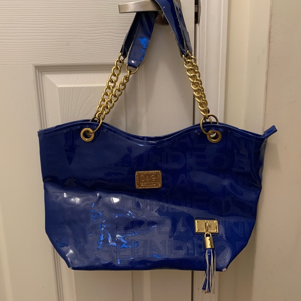 Dolce & Gabbana Blue Leather Purse